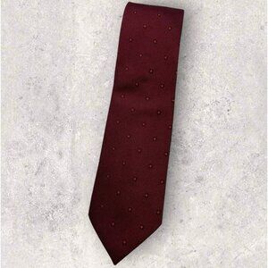 CANALI Silk Tie ITALY XL Burgundy Red Geometric W:3.7" EUC
